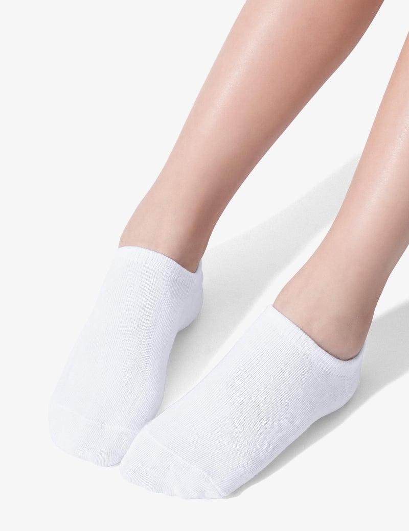 BOOPH 10 Pairs Girls Boys Socks Kids No Show Socks Toddlers Girl Anti-slip Ankle Low Cut Sock 7-9 Years White-Black-Gray - Image 3